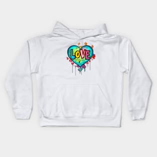 LGBTQ+ Gay Pride Month: Love No. 2 (Knock Out: Light Background) Kids Hoodie